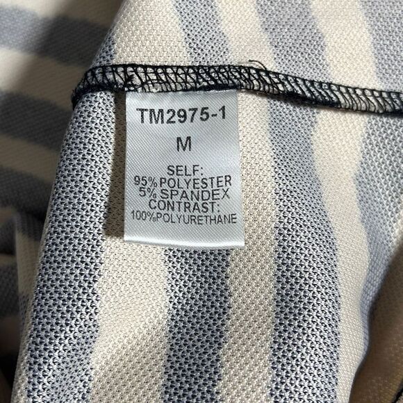 THML Women's Sleeveless Striped Fit & Flare Cream White Dress Size M - Picture 8 of 8